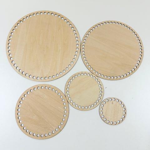 Base de panier / base en bois ronde divers. tailles