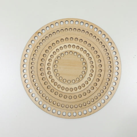 Base de panier / base en bois ronde divers. tailles