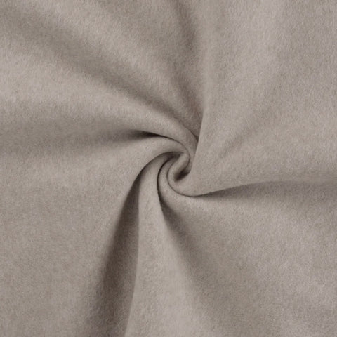 Molleton de coton biologique « Taupe chiné »