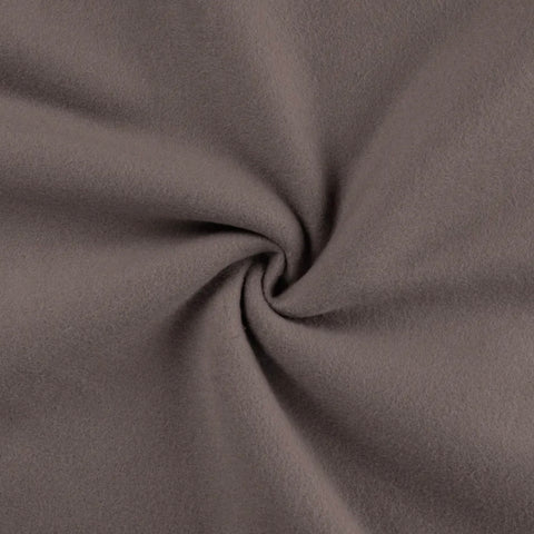 Bio Baumwollfleece GOTS "Dusty Brown”