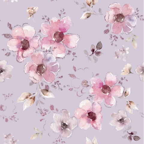 Family Fabrics / Jersey „Floral Mia Purple“