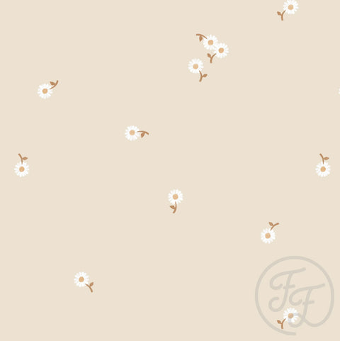 Family Fabrics / Baby Rib 260g „Daisy Stern Beige“