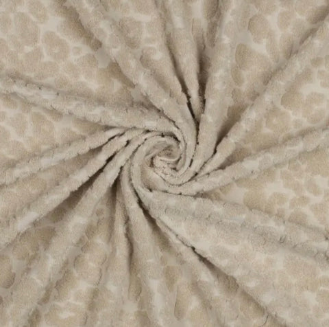 Frottee Stoff „Animal Print Sand“