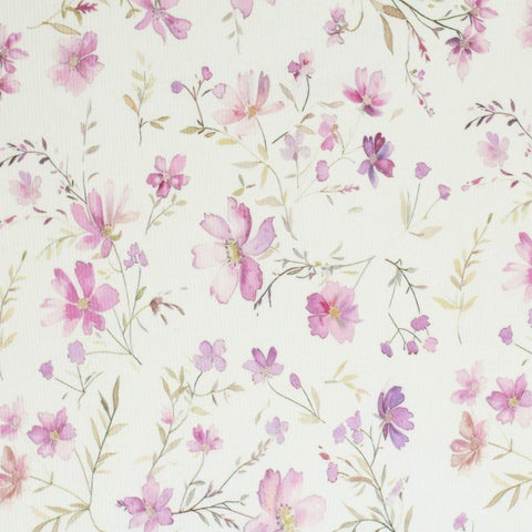 Rib Jersey „Pink lilac Flowers“