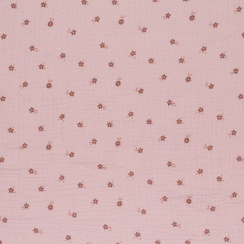 Musselin/Double Gauze “Blümchen Nude Rosa“