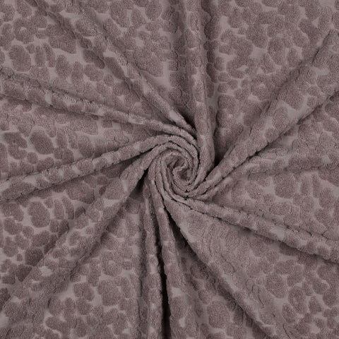 Frottee Stoff „Animal Print Mauve“