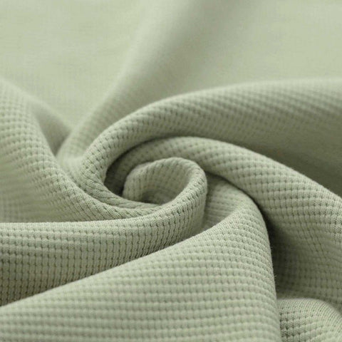 Jersey tricoté gaufré « Dusty Green »