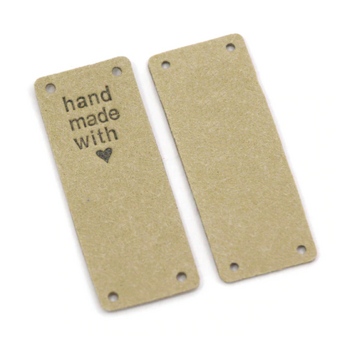 Handmade with Love Label "Sand" (pack of 5)