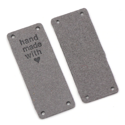 Handmade with Love Label "Grau" (5er-Pack)