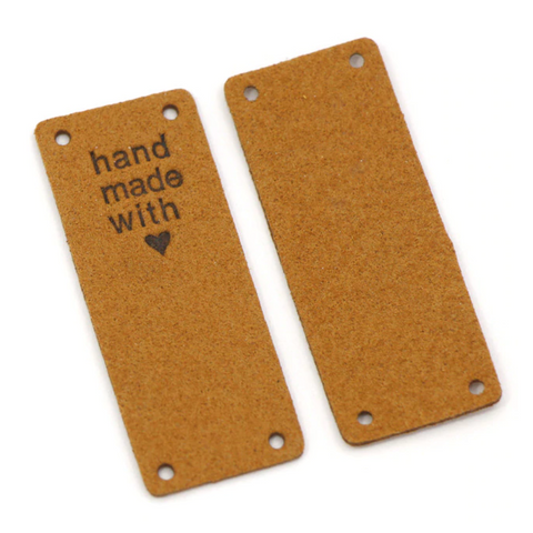 Handmade with Love Label "Light Brown" (pack of 5)