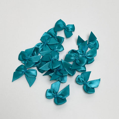 Satin bow "Turquoise"
