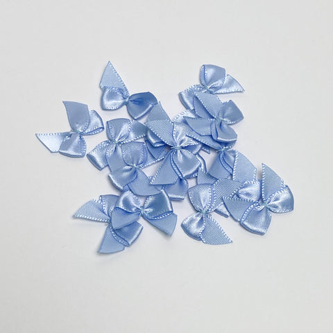 Satin bow "Light blue"