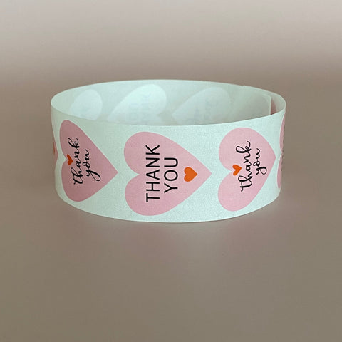 "Thank you" Herz Sticker (10 Sticker)
