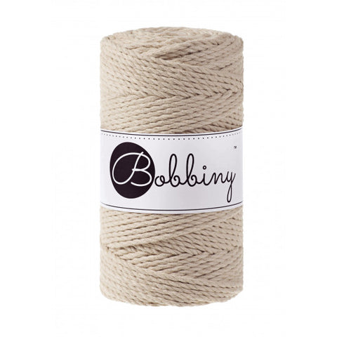 Beige / MAKRAMEE-SCHNÜRE 3PLY 3MM 100M