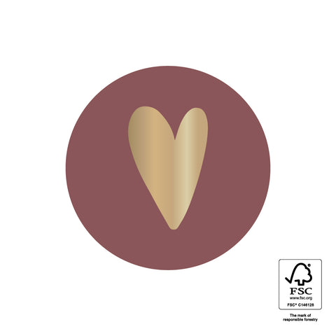 Heart Beet Red Stickers (3 pieces)
