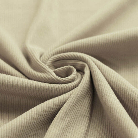 Jersey Côtelé « Beige Foncé »