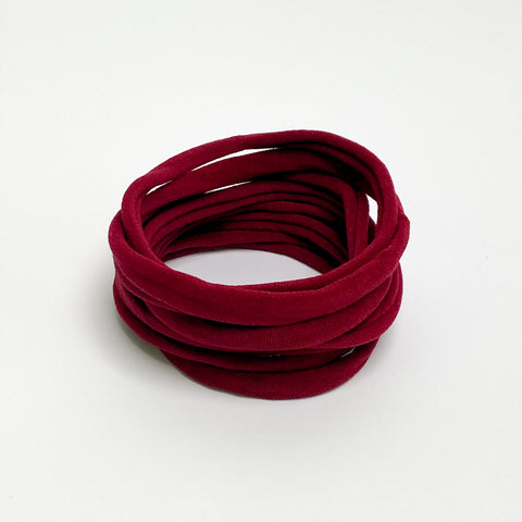 Nylon hair band "bordeaux"