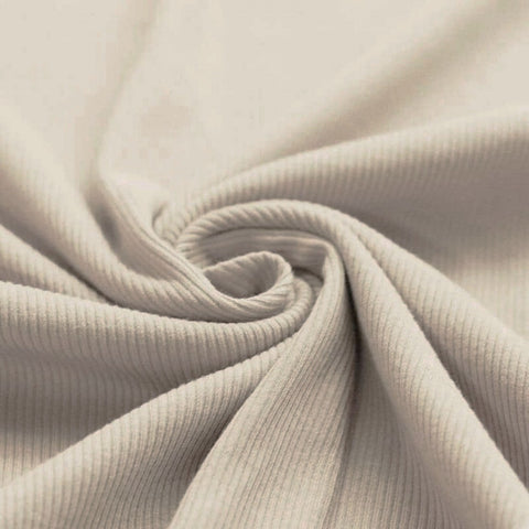 Jersey Côtelé « Beige Clair »