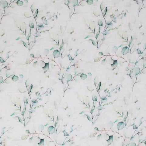 Mousseline/Double Gaze « Bouquet d'Eucalyptus »