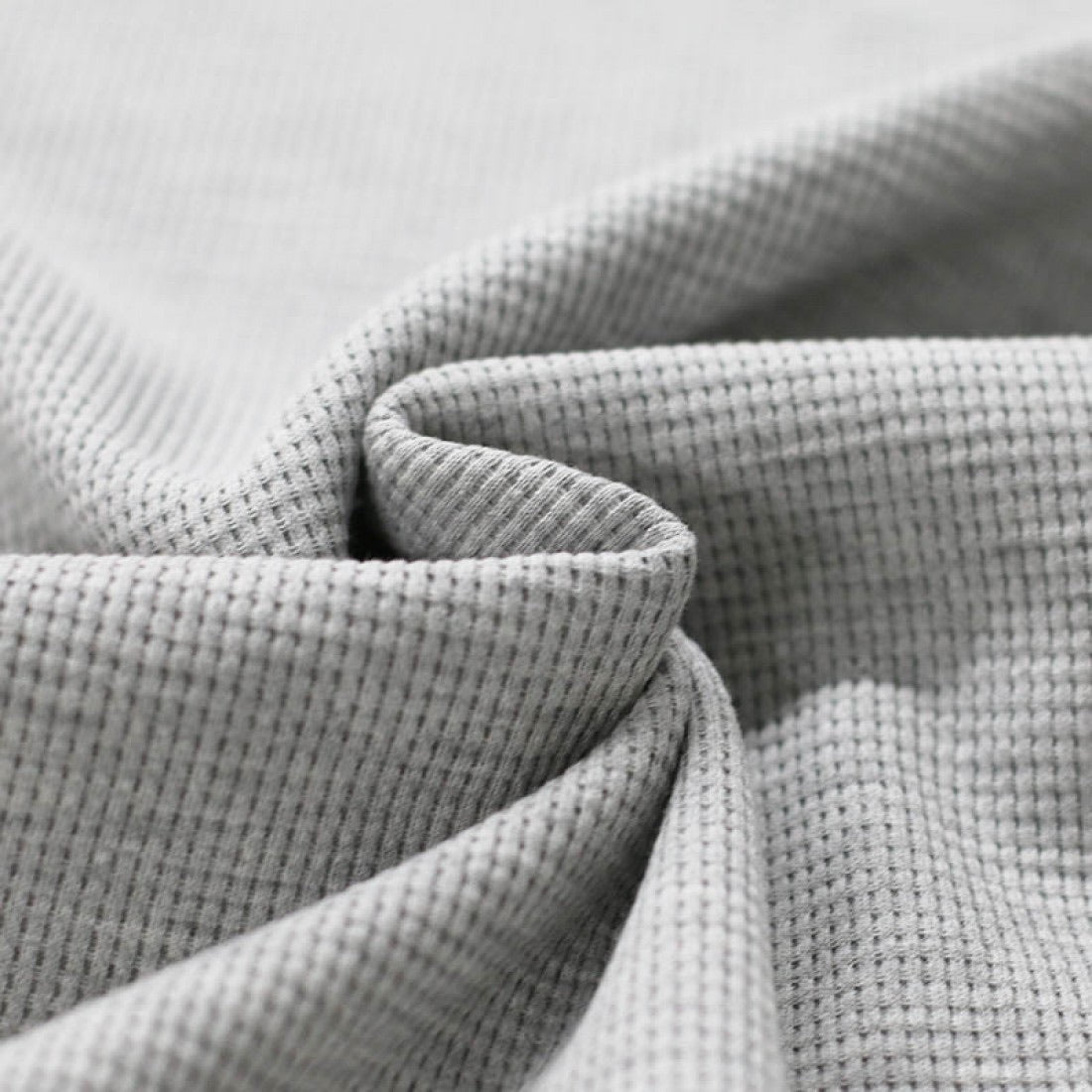 Jersey tricoté gaufré mélangé « Gris clair »
