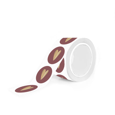 Heart Beet Red Stickers (3 pieces)