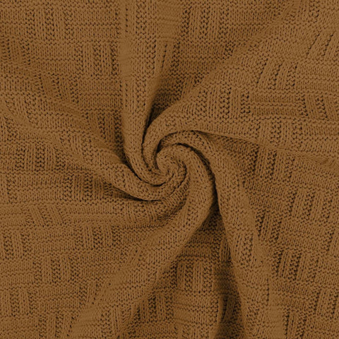 Knitted Cotton Check "Camel"