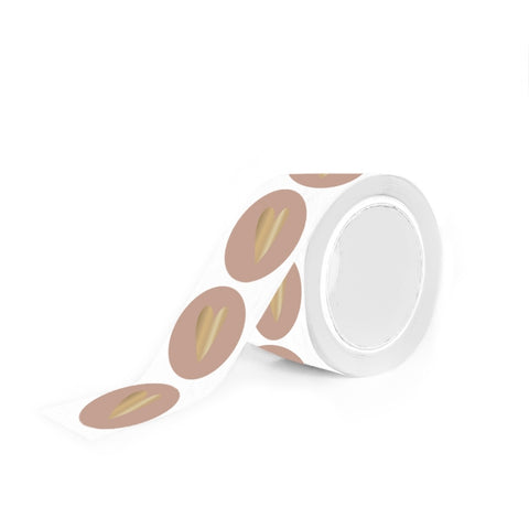 Heart Pink Bright Stickers (3 pieces)