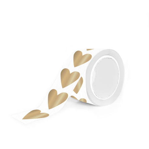 Mini Gold Heart Stickers (3 pieces)
