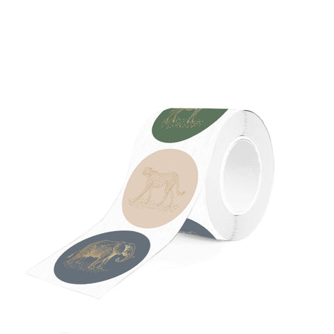 Multi - Jungle Vintage Gold Faded Stickers (3 pieces)