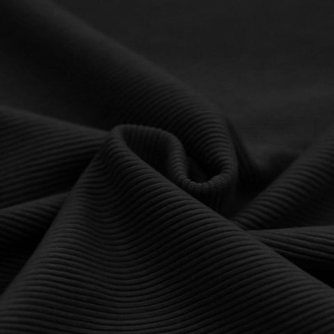 Jersey Côtelé Ottoman « Noir »