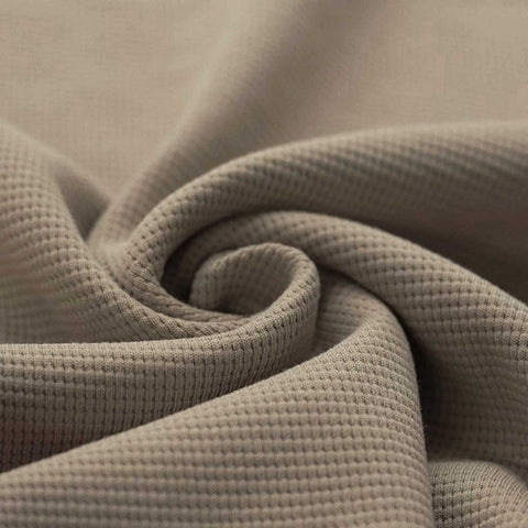 Jersey Tricot Gaufré « Taupe »