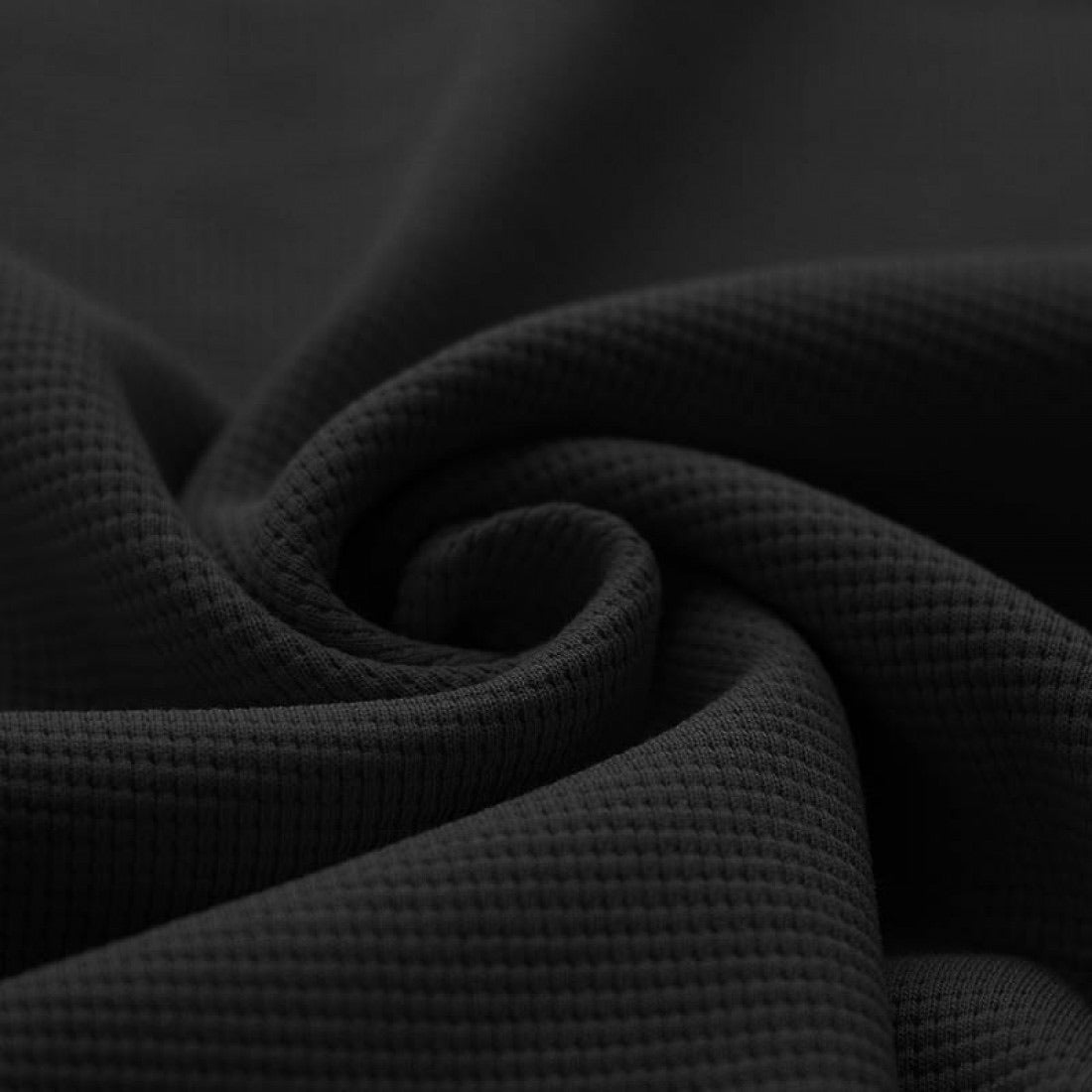 Waffle Knit Jersey “Black”