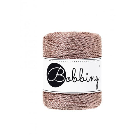 Or Rose Métallisé / CORDON MACRAMÉ 3PLIS 3MM 50M