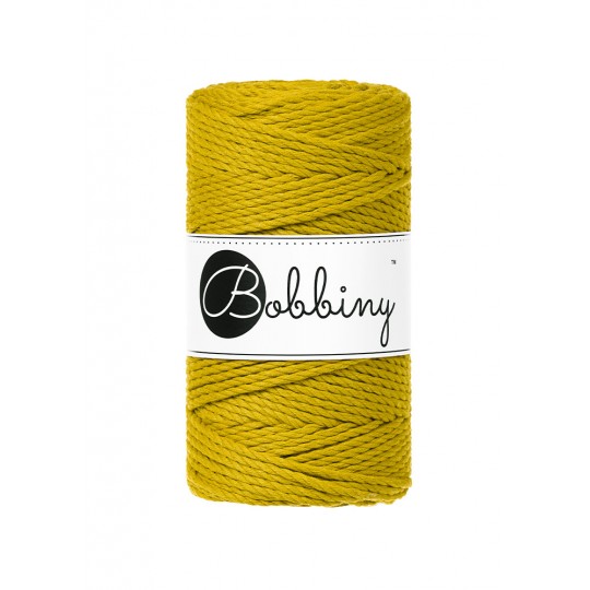 Jaune Épicé / CORDON MACRAMÉE 3PLIS 3MM 100M