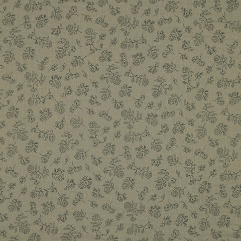 Musselin/Double Gauze Small Flowers “Army Green”