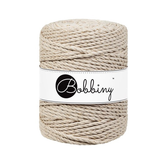 Beige Doré / CORDONS MACRAMÉ 3PLIS 5MM 100M