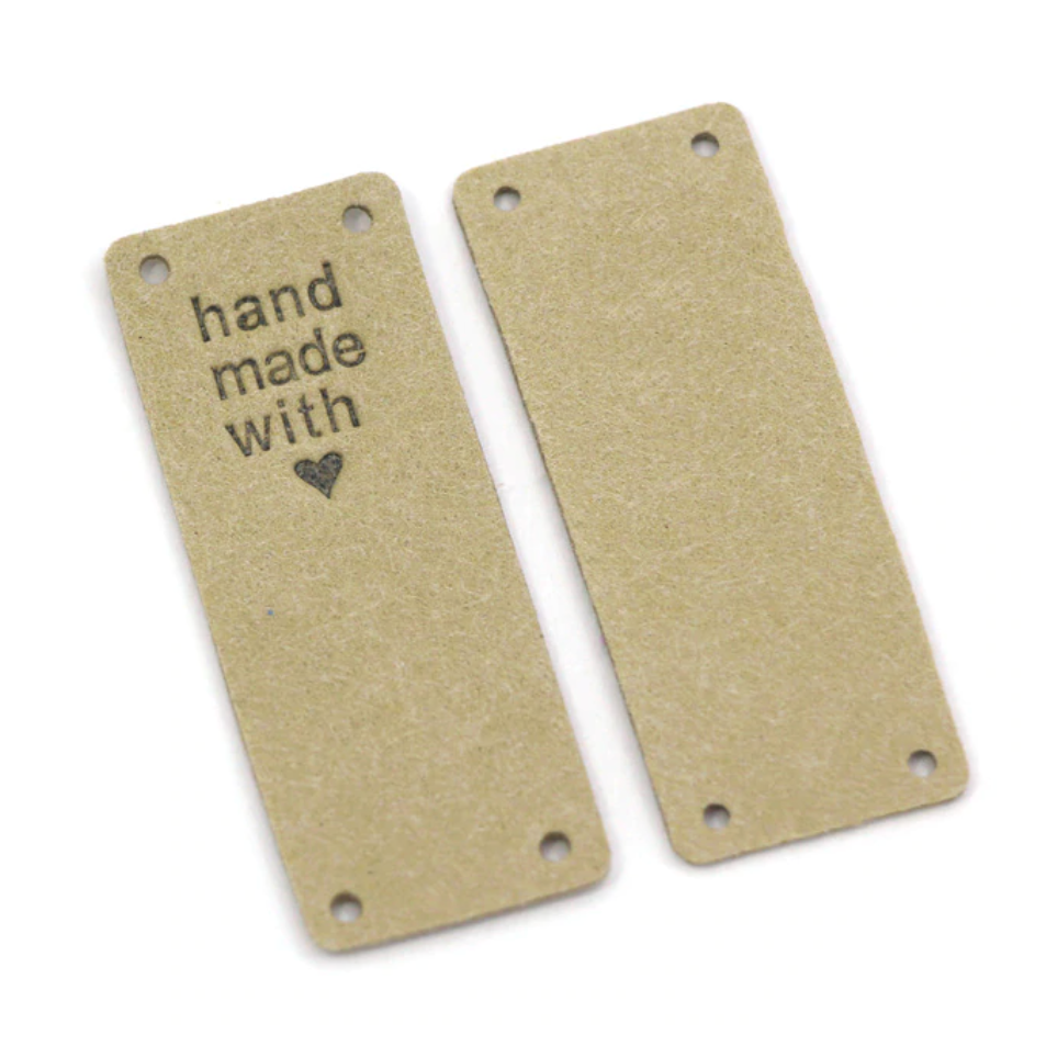 Handmade with Love Label "Sand" (pack of 5)