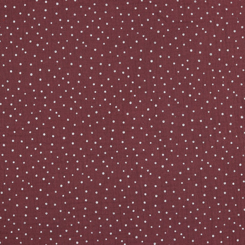 Musselin/Double Gauze Little Dots “Bordeaux”