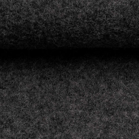 Mélange pure laine bouillie « gris foncé »