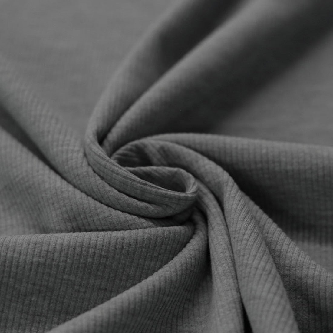 Rib jersey melange “dark grey”