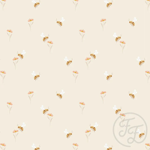 Family Fabrics / Jersey "Honey Bee Beige“