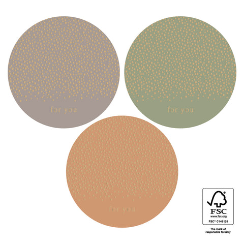 Multi - Little Dot Gold Faded Stickers (3 Stück)