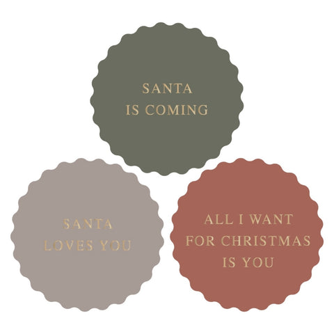 Multi - Santa Love Stickers (3 Stück)