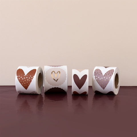Duo - Small Hearts Gold Sweet Stickers (2 Stück)