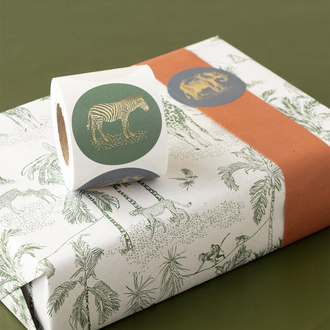 Multi - Jungle Vintage Gold Faded Stickers (3 pieces)