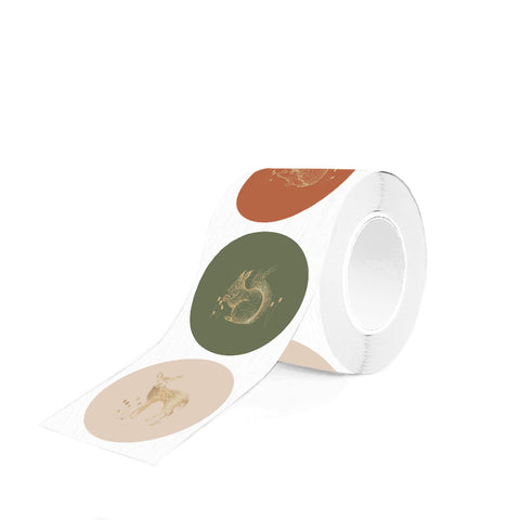 Multi - Forest Animals Gold Stickers (3 Stück)