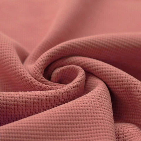 Waffle Knit Jersey “Clay Pink”