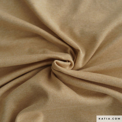 Purest Cotton Knit Interlock Jersey "Beige“ aus Bio Baumwolle
