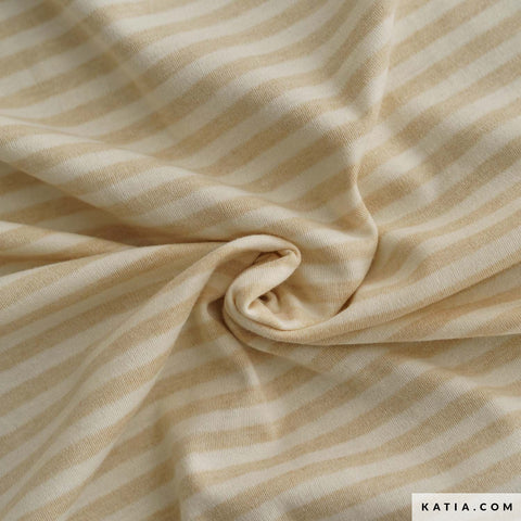 Purest Cotton Knit Interlock Jersey "Big Stripes“ aus Bio Baumwolle
